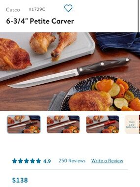 Cutco’s #1729 Petite Carver knife